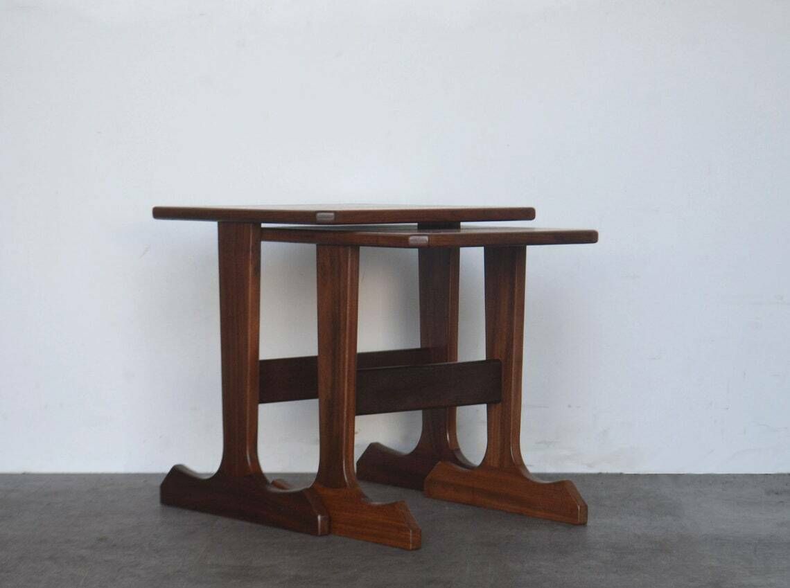 G Plan Mid Century Teak Nest Of Two Side / Bedside / Coffee Tables