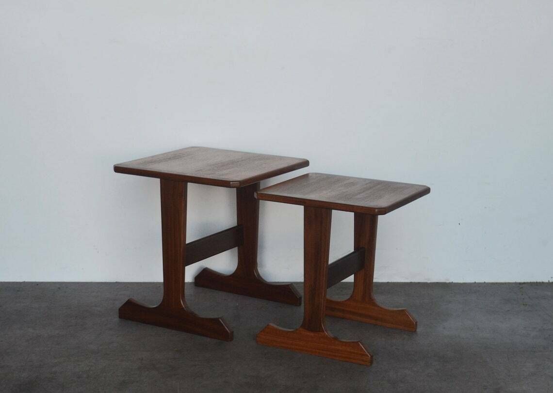 G Plan Mid Century Teak Nest Of Two Side / Bedside / Coffee Tables photo furniture