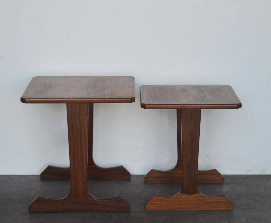 G Plan Mid Century Teak Nest Of Two Side / Bedside / Coffee Tables photo 137.5