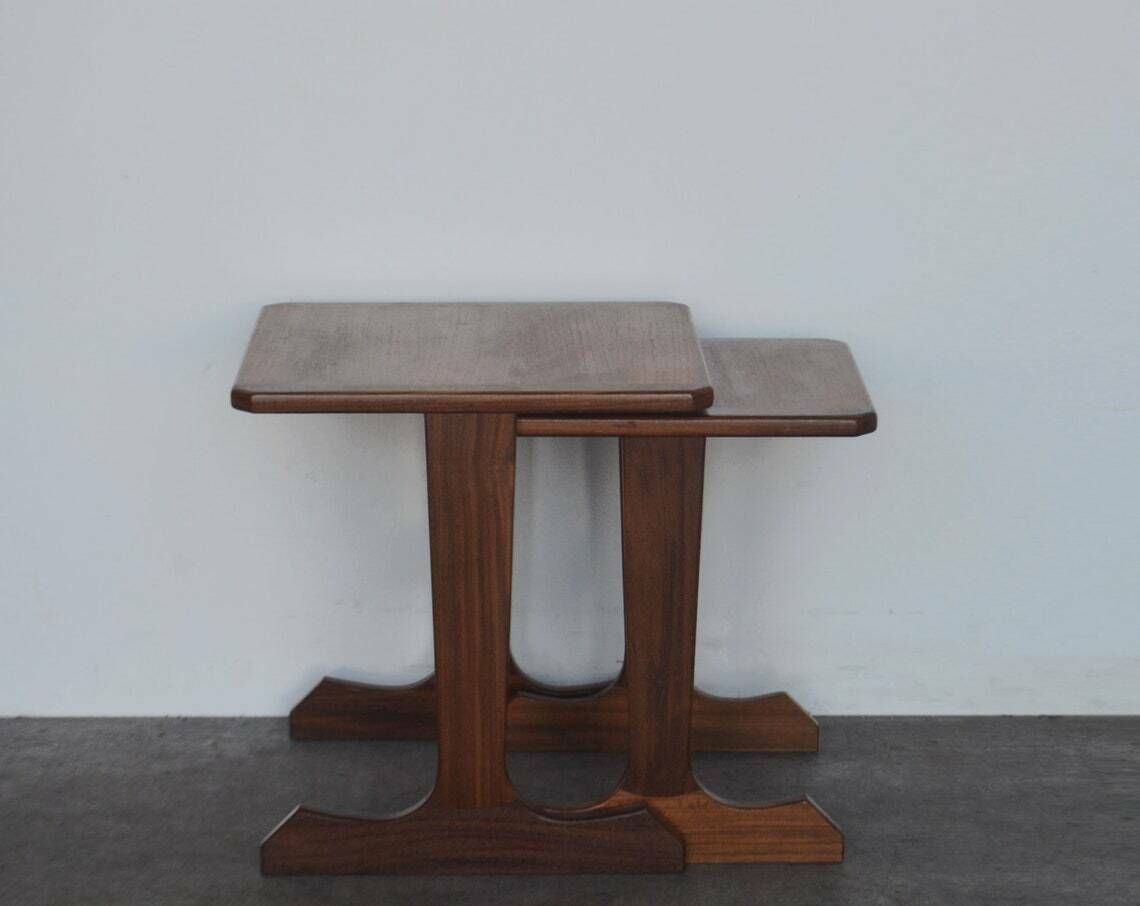 G Plan Mid Century Teak Nest Of Two Side / Bedside / Coffee Tables photo vinterior