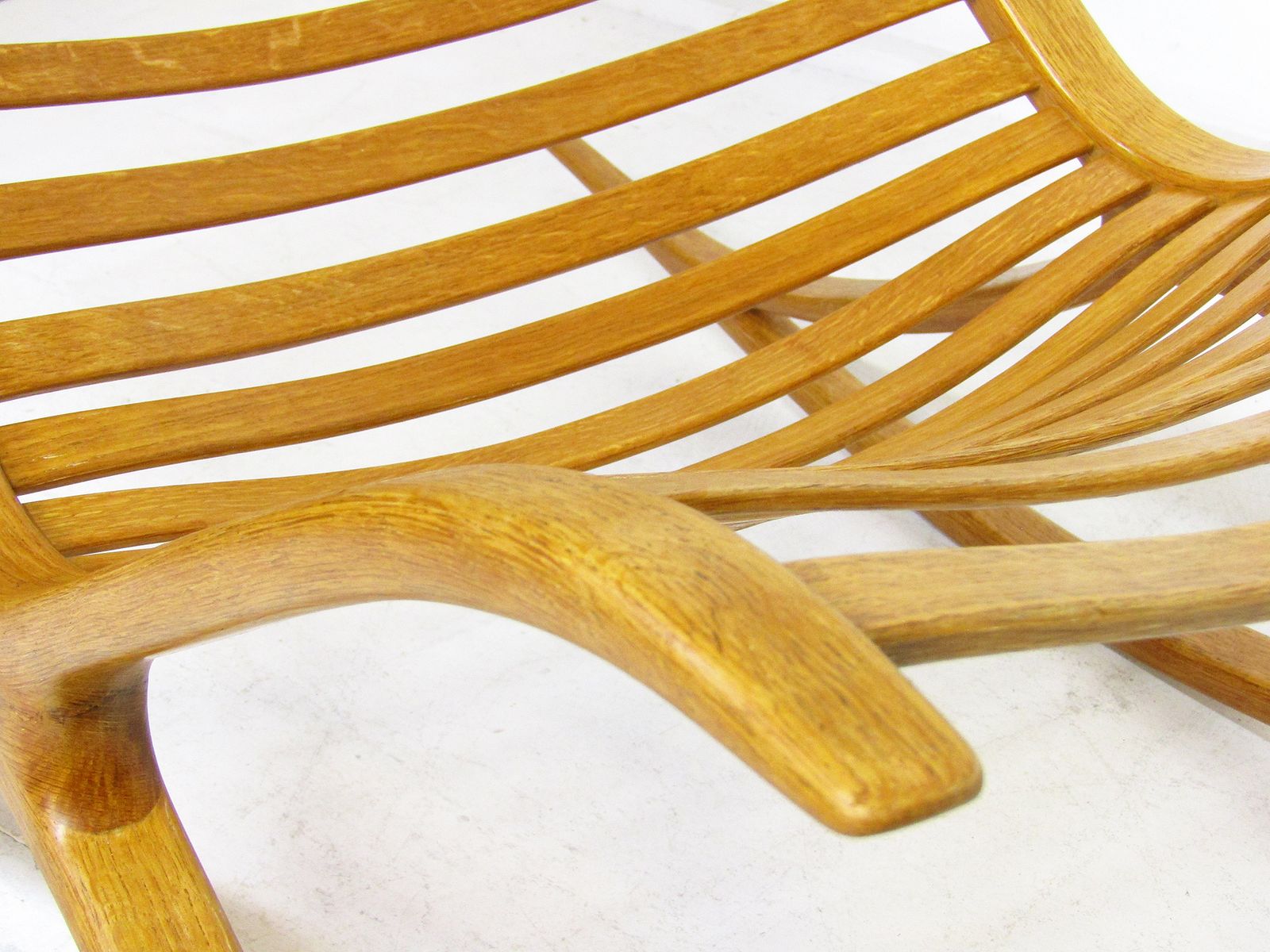 Sculptural 1960s Wishbone Rocking Chair In Oak By Robin Williams photo buy