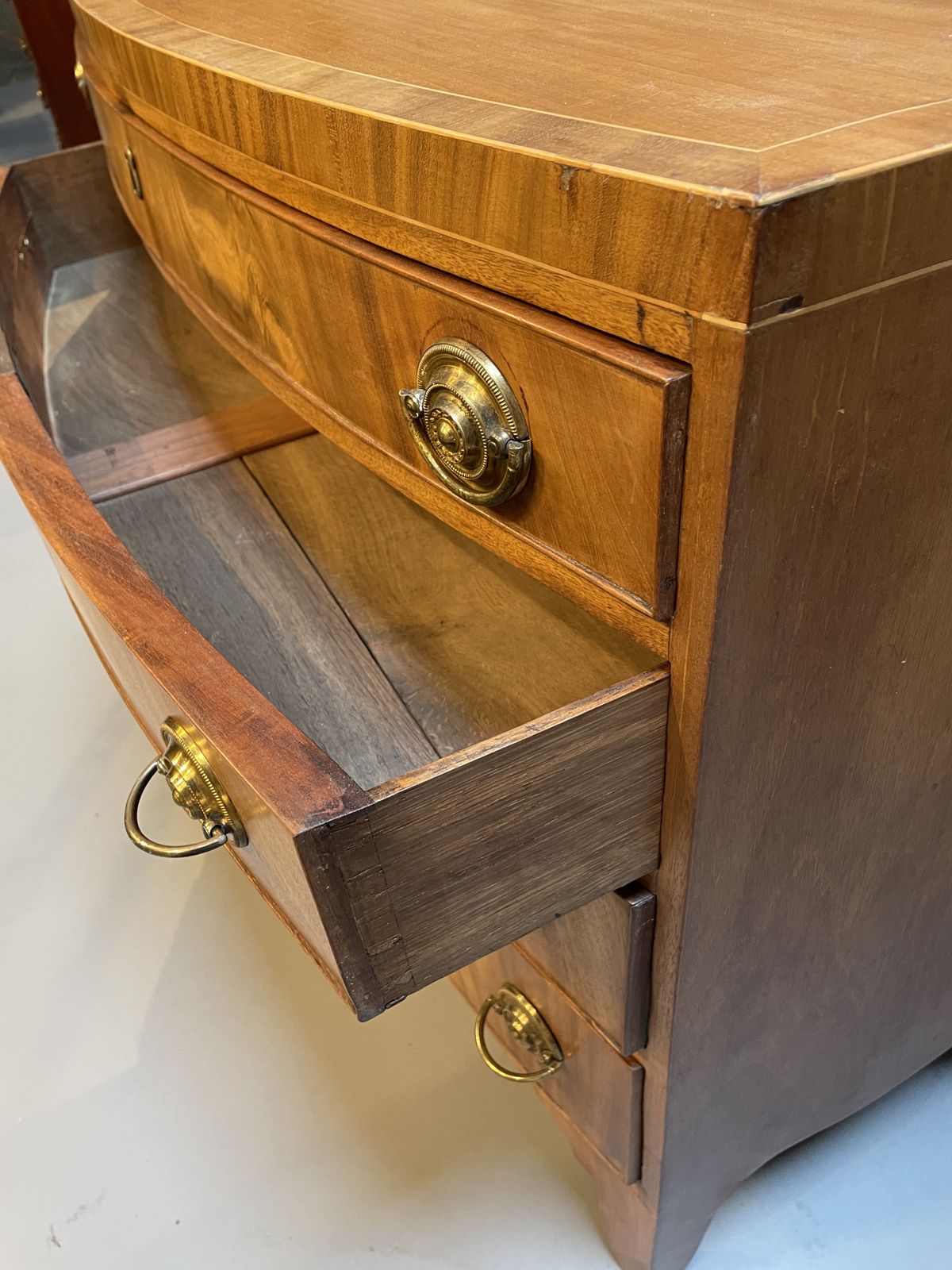 photo for sale Regency Bow Front Chest Of Drawers