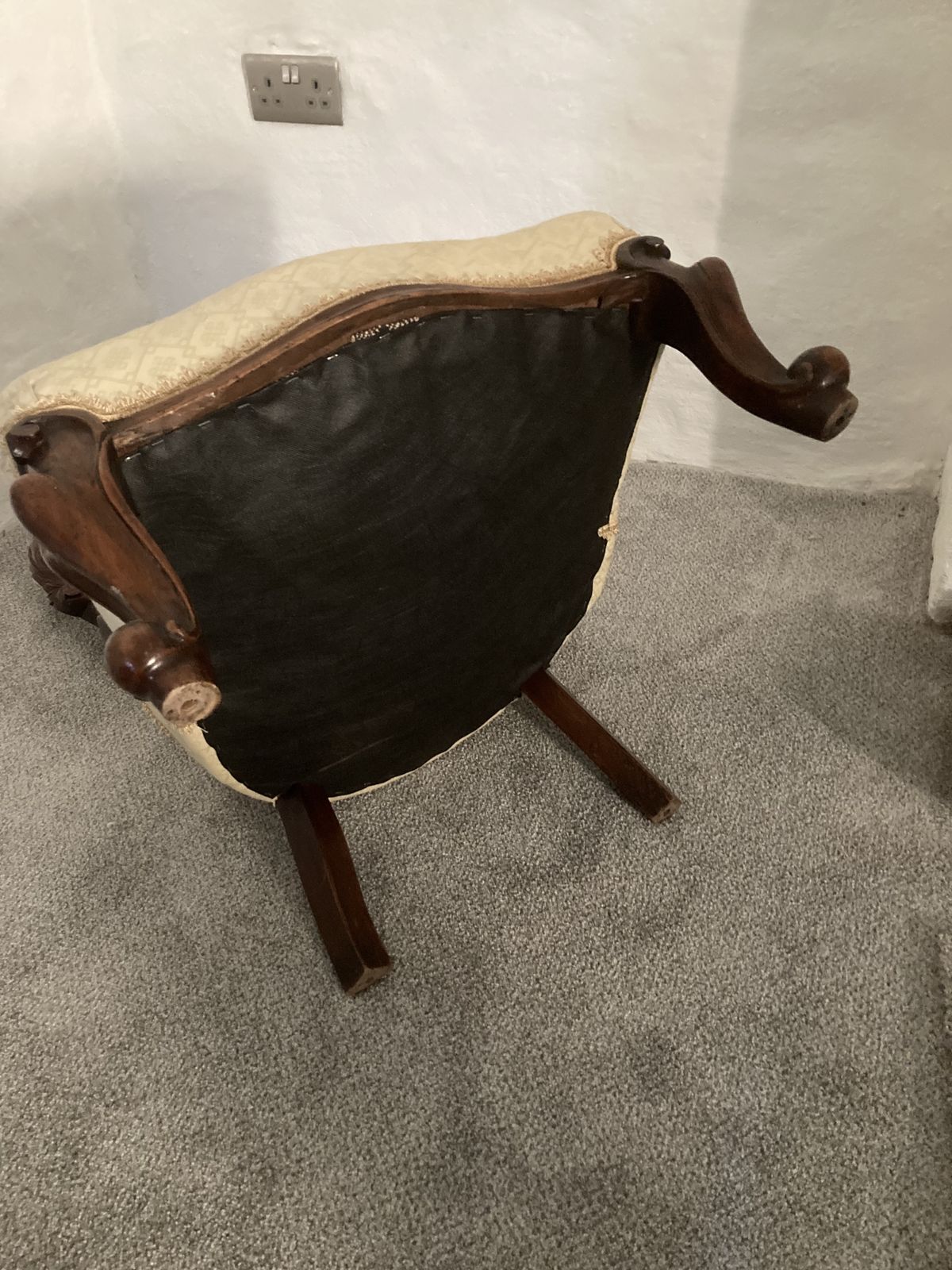 Furniture Victorian Buttoned Back Nursing Chair photo