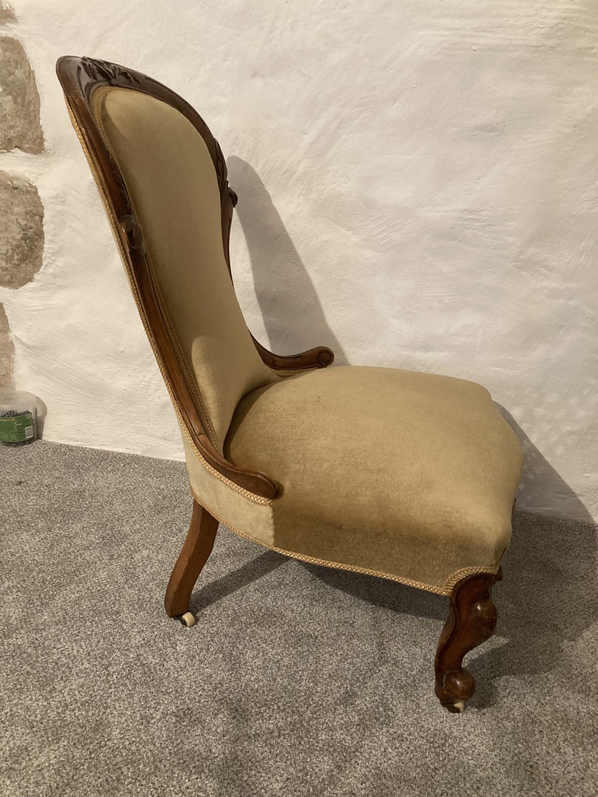 photo for sale Victorian Nursing Chair With Pot Castors