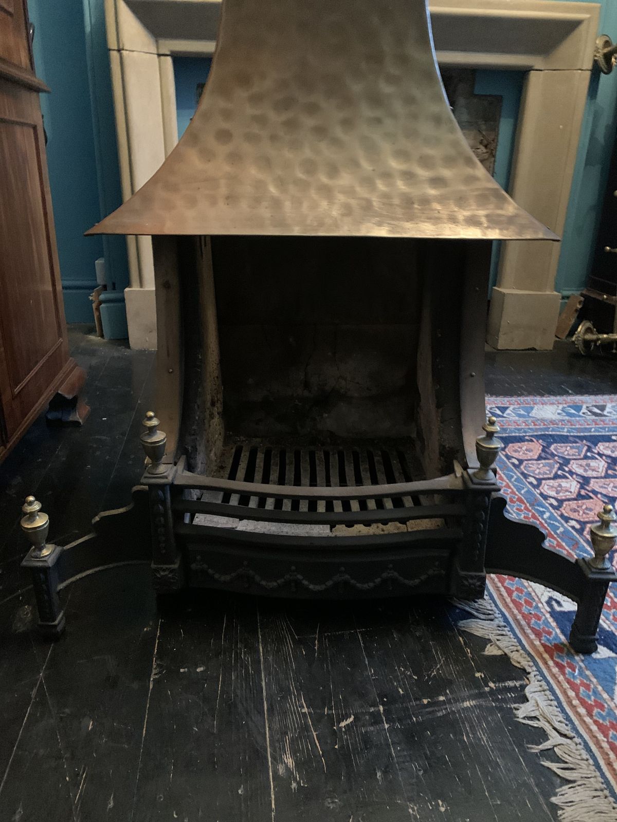 A George 11 Style Brass And Iron Fire Basket