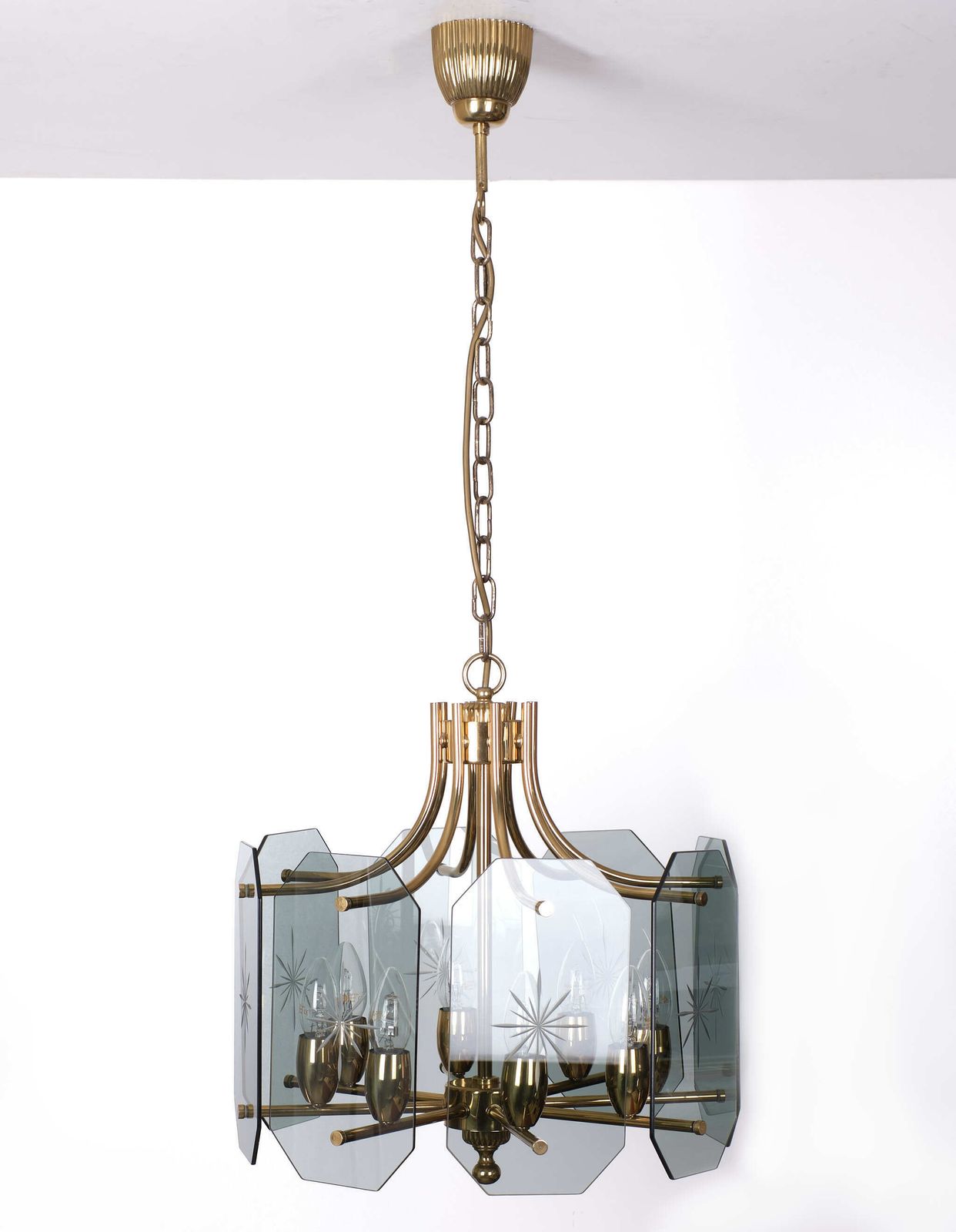 Josef Brumberg Kristal Glass Chandelier 1970s Germany