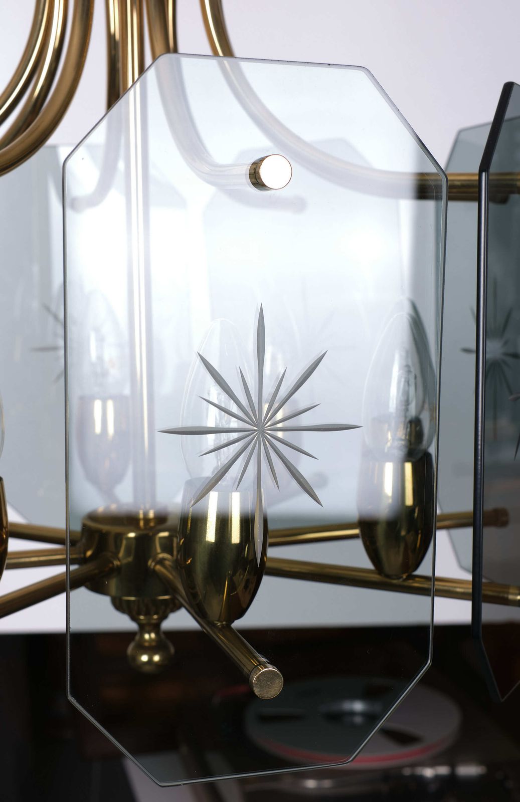 Josef Brumberg Kristal Glass Chandelier 1970s Germany photo Lighting