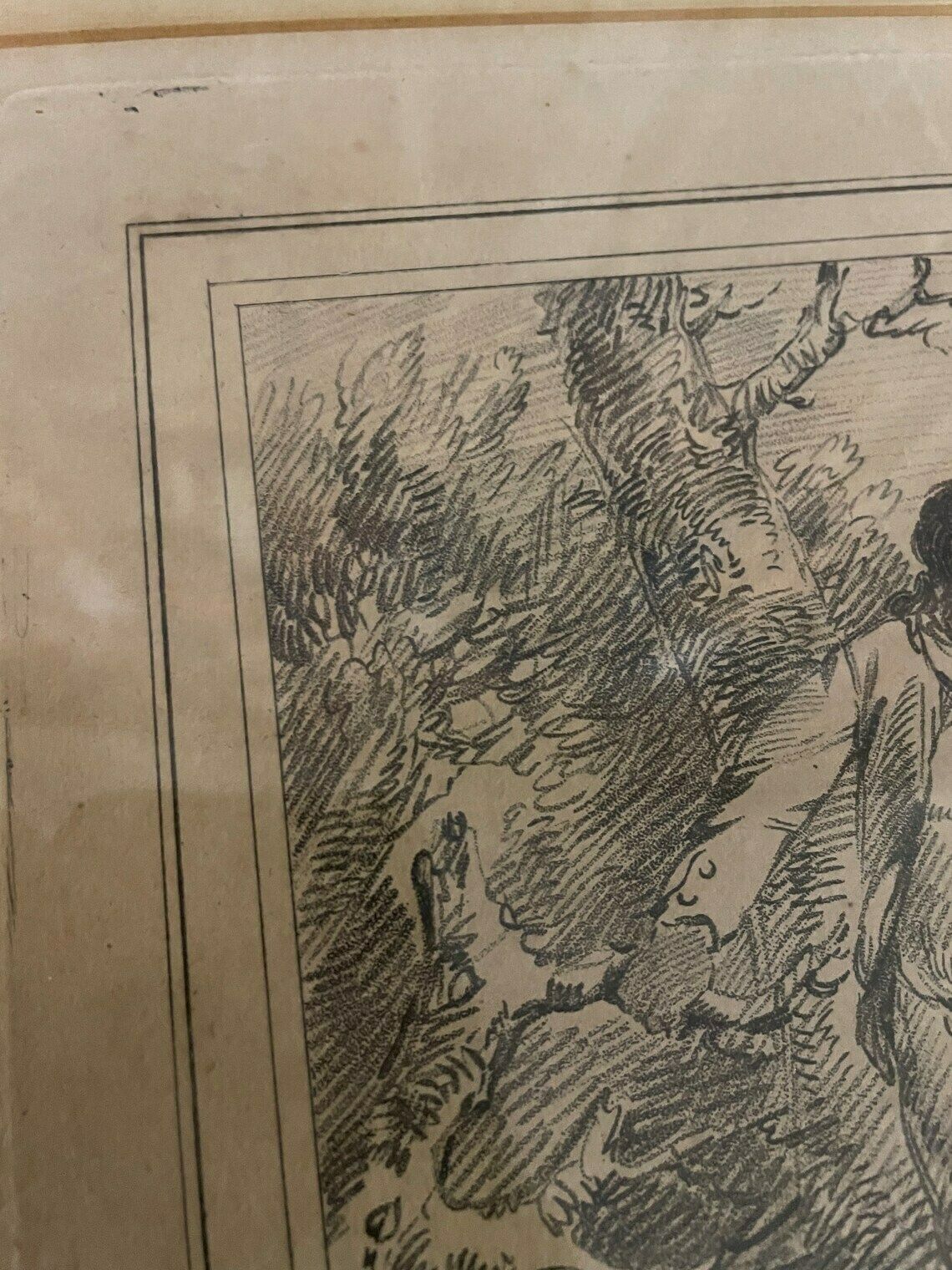 George Morland Ultra Rare Soft Etching Two Boys Fishing Published By John P Thompson From Morland Sketch Book photo for sale