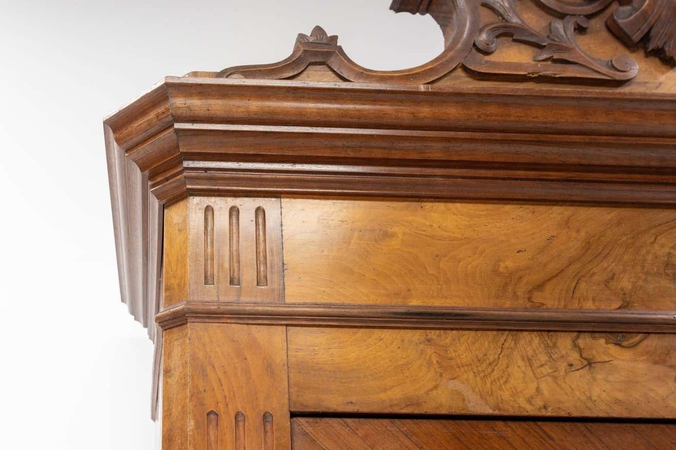 1680.0 French Louis Philippe Walnut Library Book Armoire With Secret Drawer, Circa 1840 photo