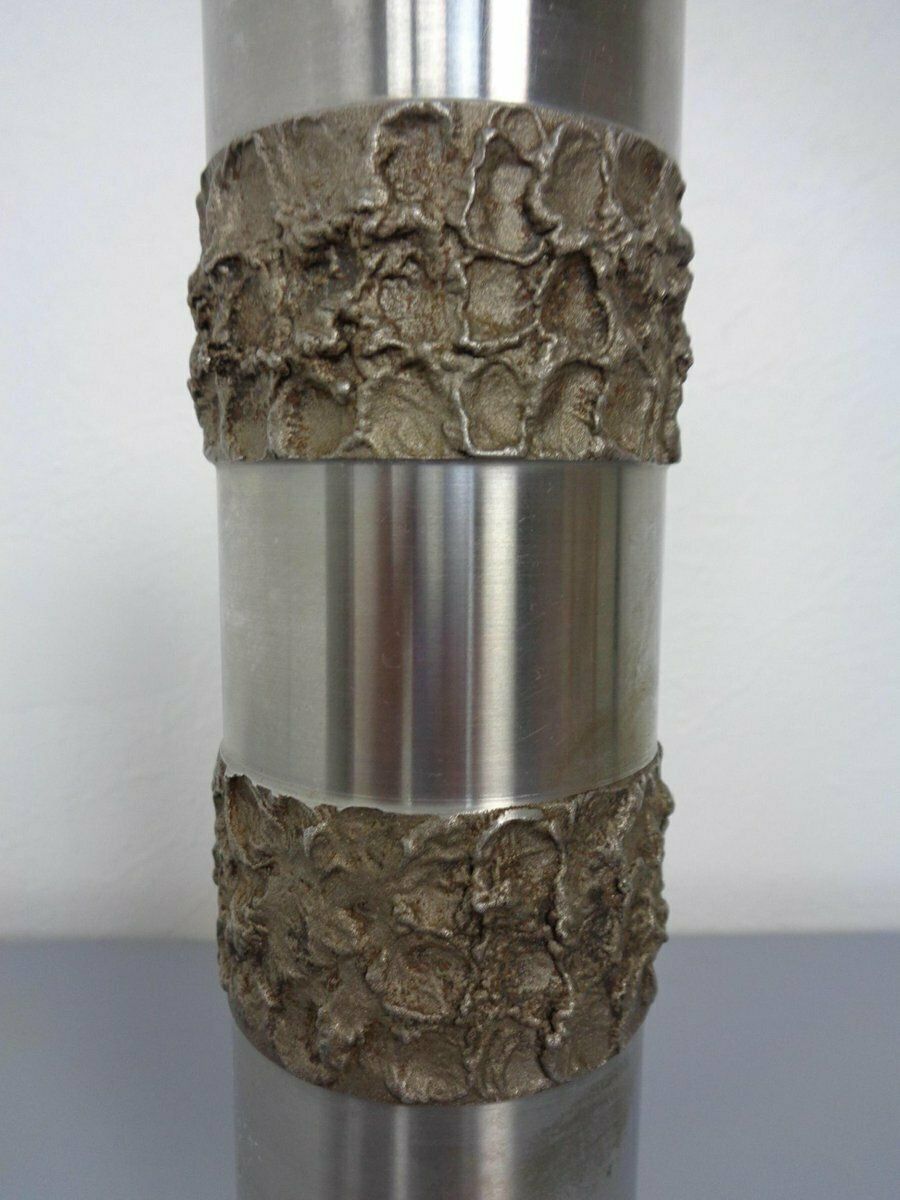 photo vinterior Brutalist German Vases In Stainless Steel, 1960s, Set Of 2