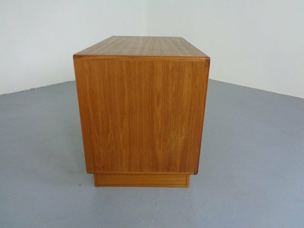photo for sale Small Teak Tambour Media Sideboard From Dyrlund, 1970s