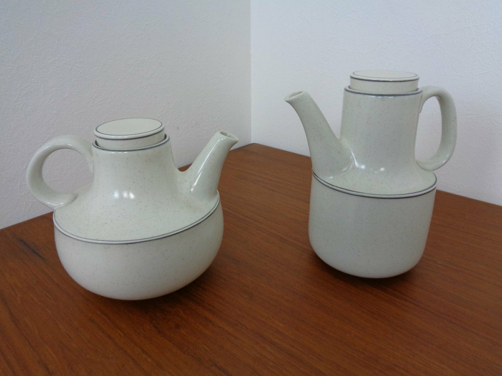 Swedish Birka Tea Pot & Coffeepot By Stig Lindberg For Gustavsberg, 1960s, Set Of 2