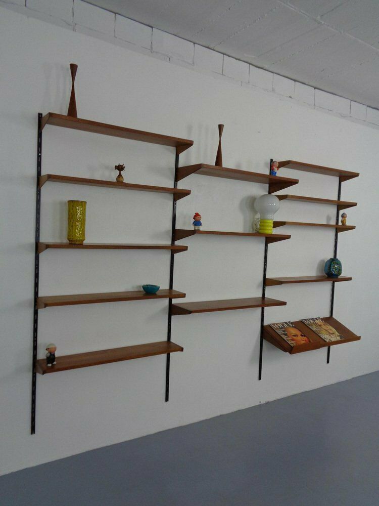 Teak Wall Unit By Kai Kristiansen For Feldballes Furniture Factory, 1960s, Set Of 17 photo 1758.0