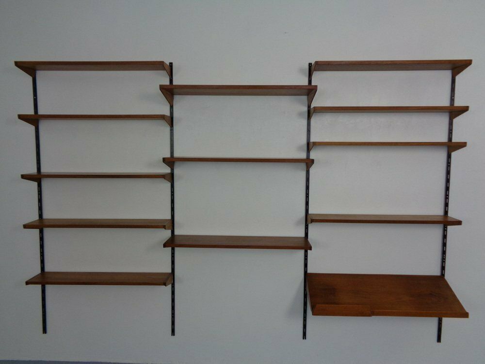 1758.0 Teak Wall Unit By Kai Kristiansen For Feldballes Furniture Factory, 1960s, Set Of 17 photo