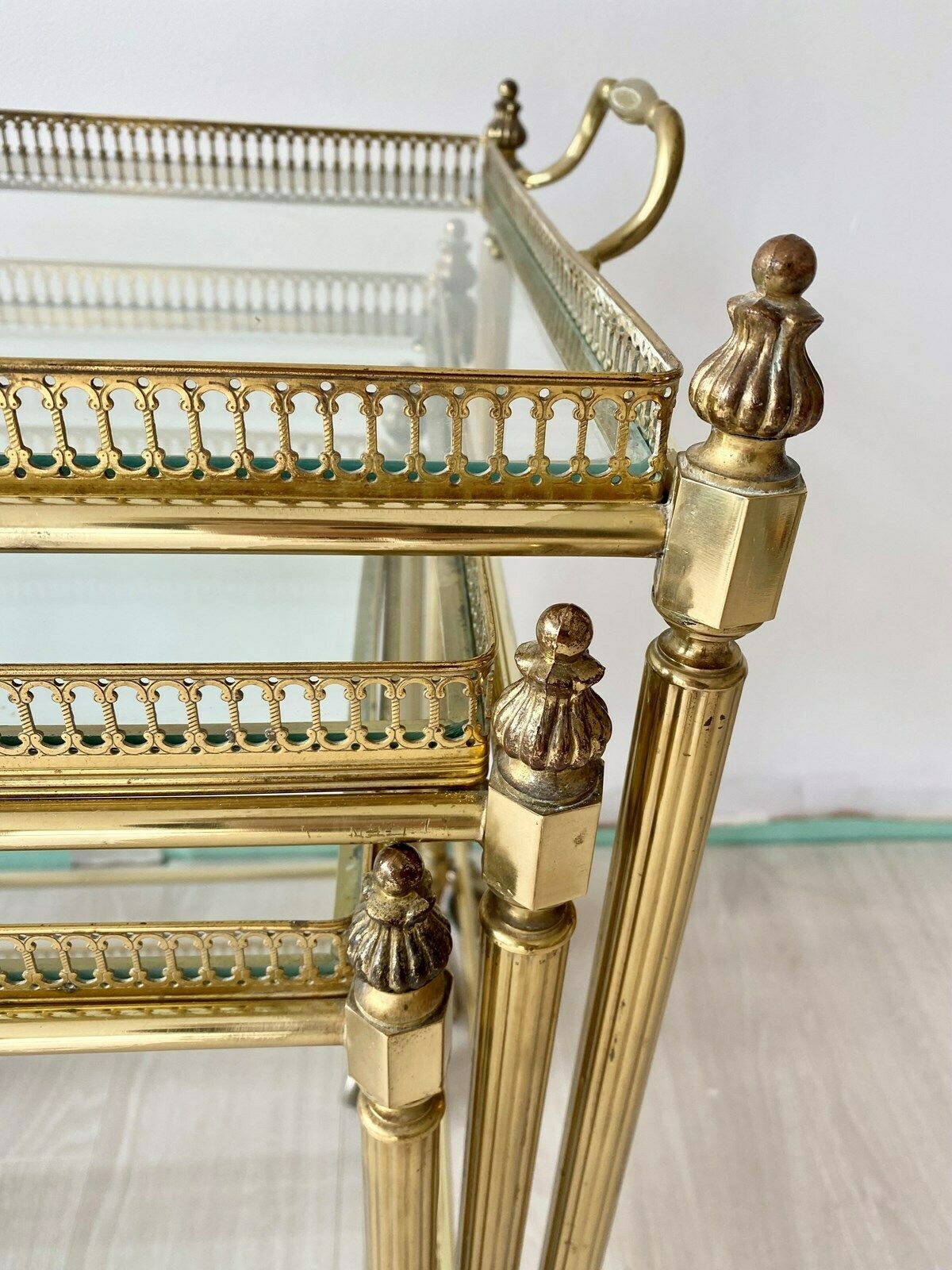 Nest Of French Brass Drinks Trolley Tables photo buy