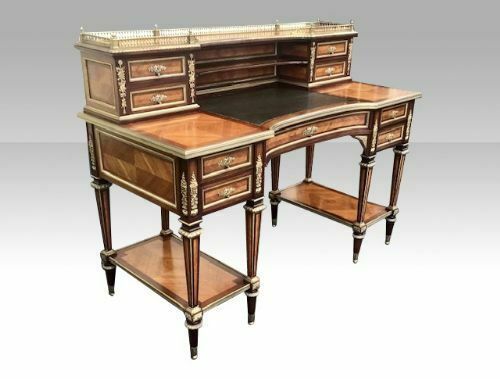 photo for sale Important Antique French Kingwood Desk By Jean Werner