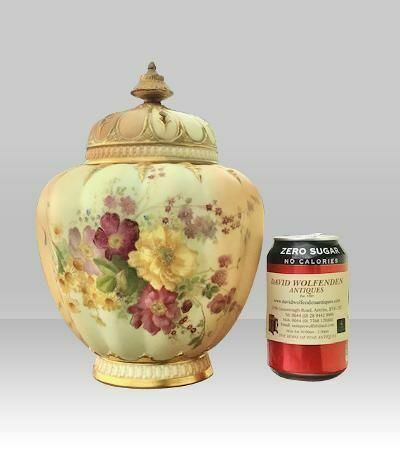 Antique Royal Worcester Blush Ivory Pot Pourri Vase photo for sale