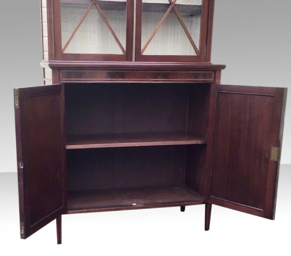Antique Inlaid Mahogany Cabinet,Bookcase photo buy