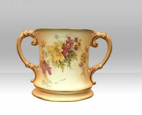 Antique Royal Worcester Blush Ivory Loving Cup photo furniture