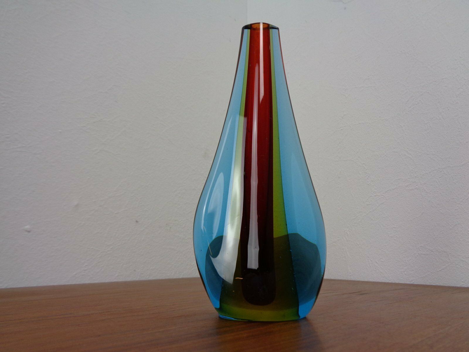 Murano Glass Teardrop Vase By Flavio Poli, 1960s