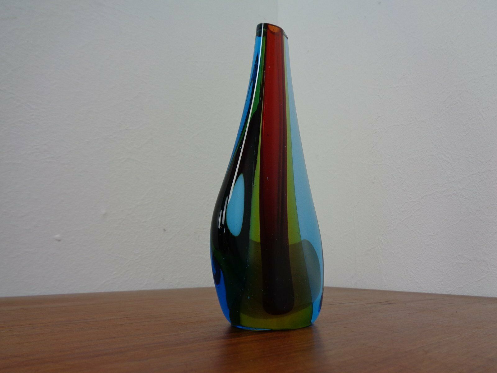 Murano Glass Teardrop Vase By Flavio Poli, 1960s photo for sale
