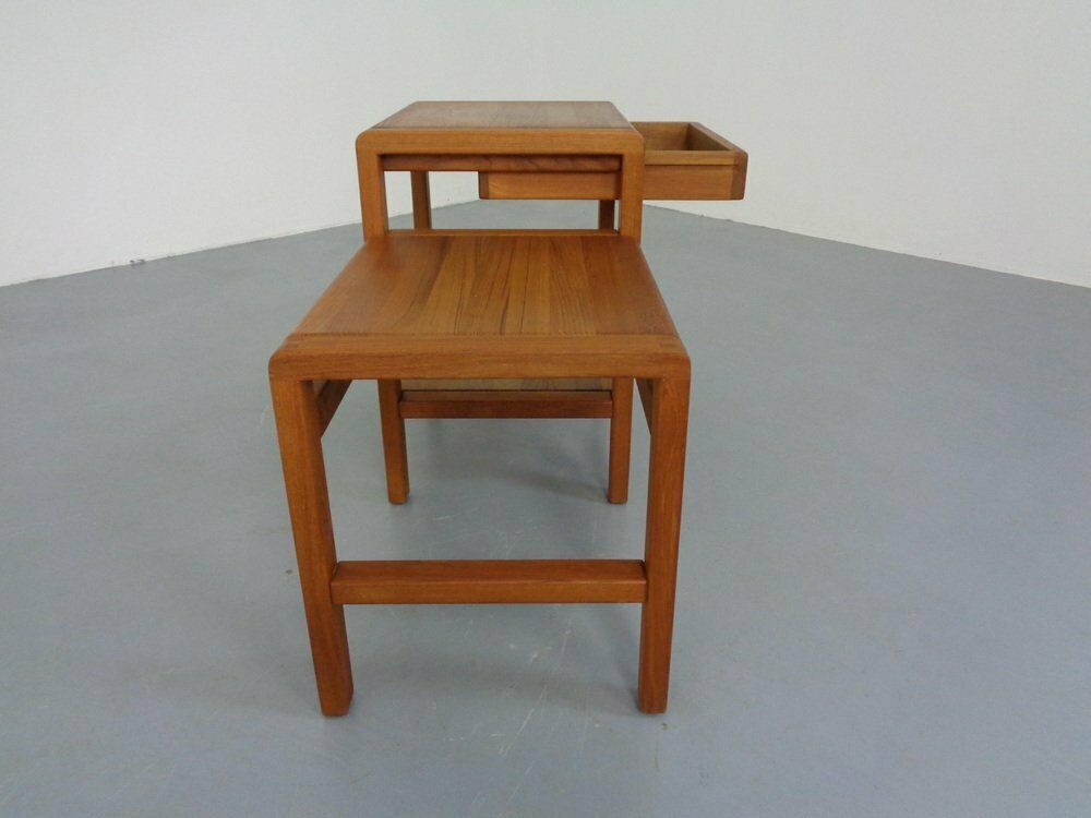 Teak Side Table With Drawer From Salling Stolefabrik Durup, 1970s photo vintage