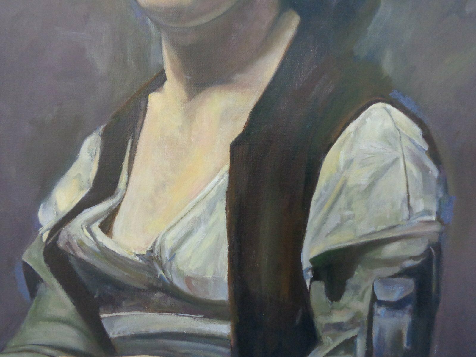 photo buy Fred Neumann After Jean Baptiste Camille Corot, The Woman With The Pearl, 1980s, Oil On Canvas