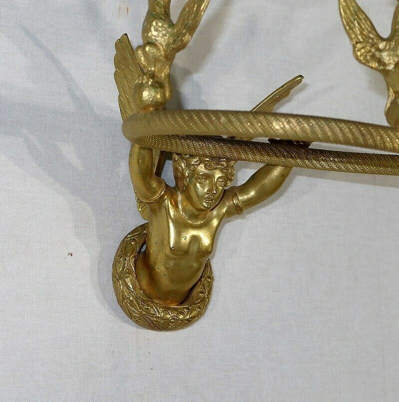 photo vinterior Pair Of Gilt Bronze Candle Holder Sconces, Empire   Early 19th Century