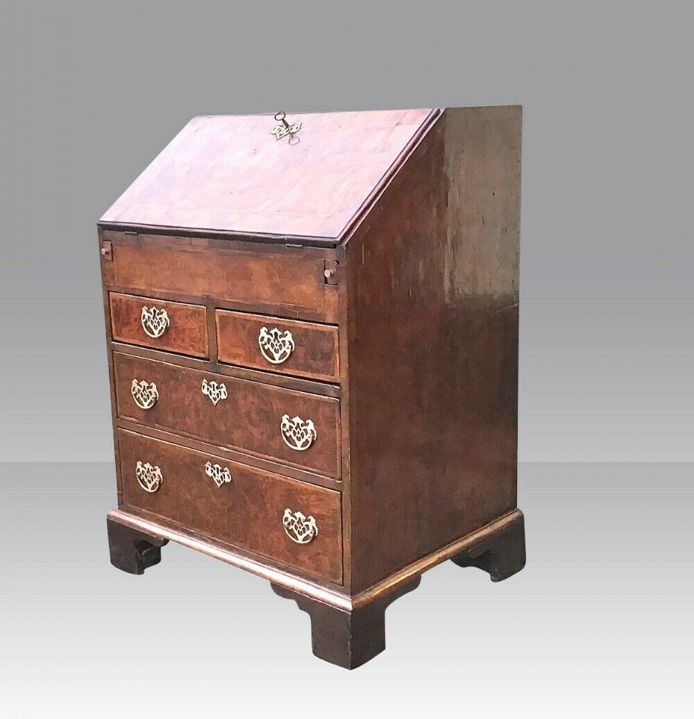 photo furniture Rare Small Georgian Period Antique Walnut Bureau Desk