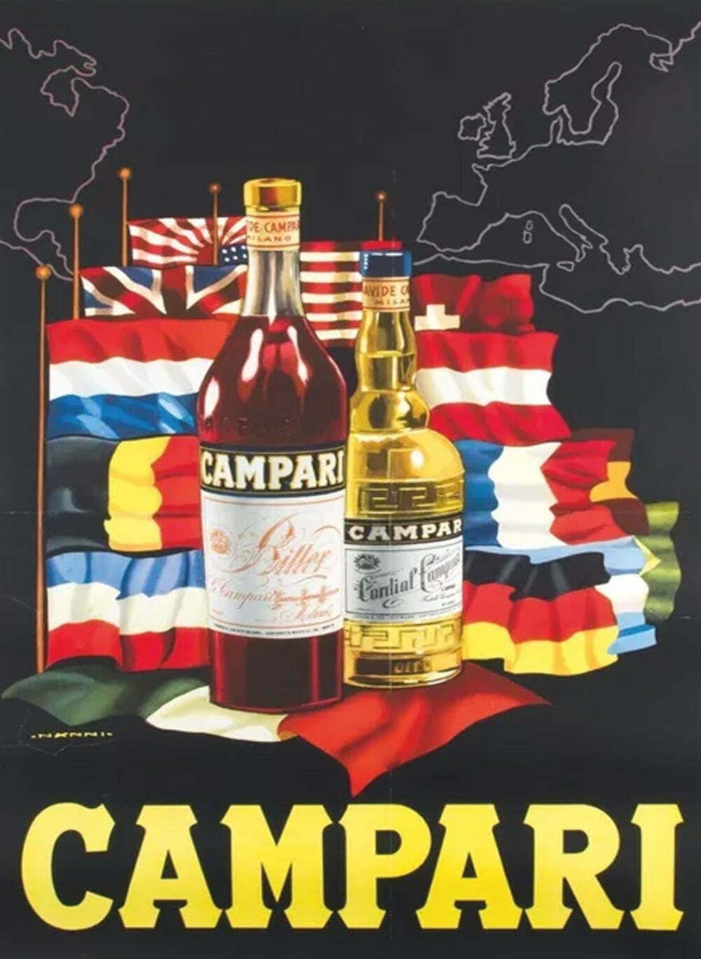 Campari   Nino Nanni Original Vintage Poster