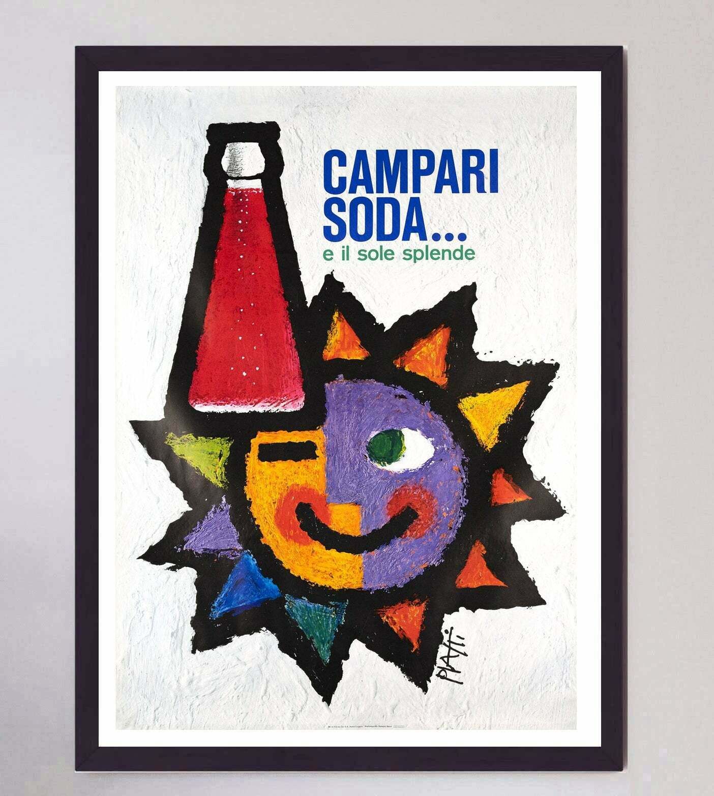 Campari Soda   Piatti Original Vintage Poster photo furniture