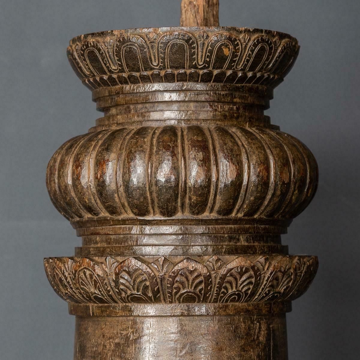 19th Century Indian Handcarved Architectural Columns, C.1860 photo 5295.0
