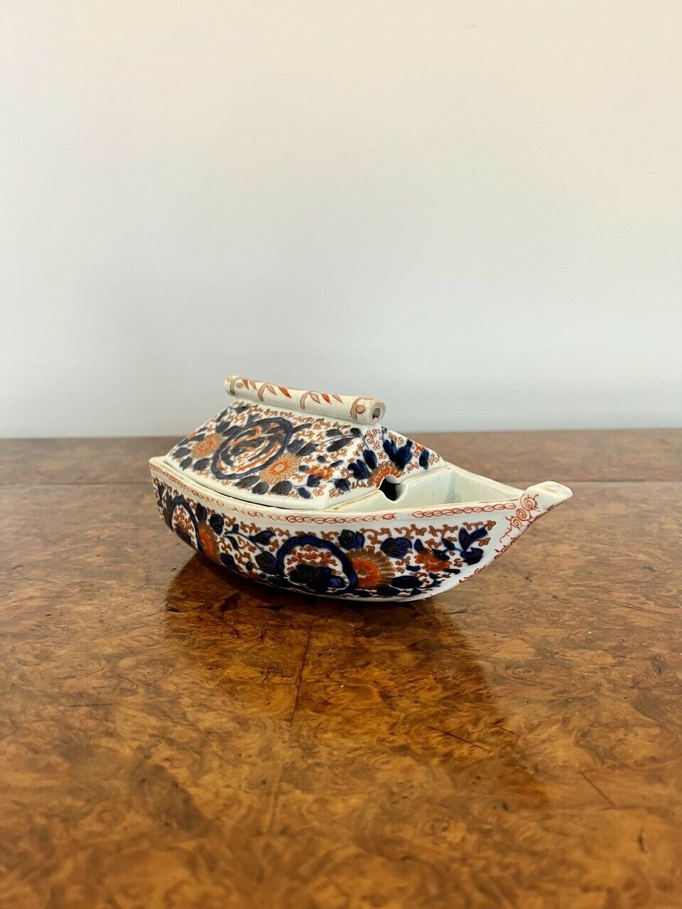 Unusual Antique Japanese Imari Quality Boat Shaped Dish photo buy