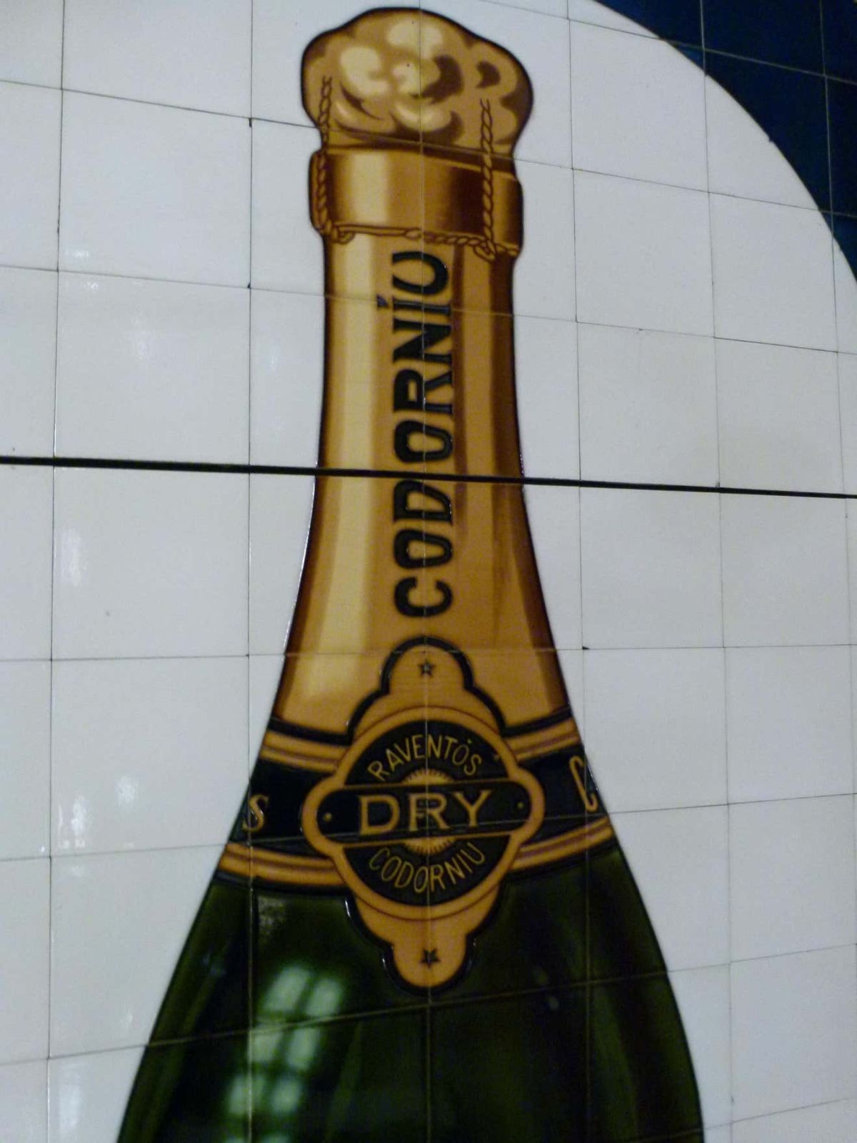 photo for sale Art Nouveau Advertising Tile Poster From Codorniu''S Cellar, Spain
