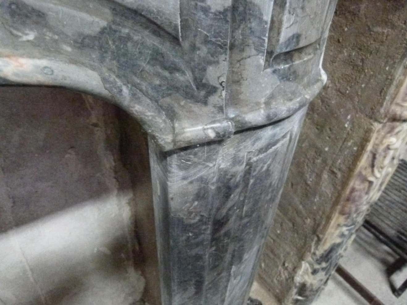 photo furniture Louis XV Style Grey Marble Fire Place Mantel