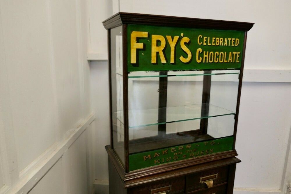 1900s Counter Top Fry's  Sweet Shop Display Cabinet photo for sale