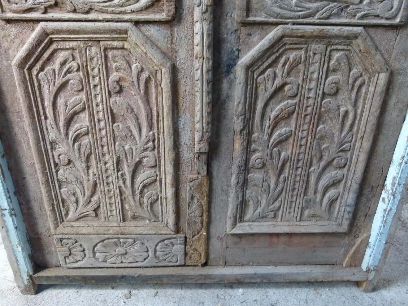 19th Century Wooden Double Front Door In Art Nouveau Style, Spain photo 4317.0