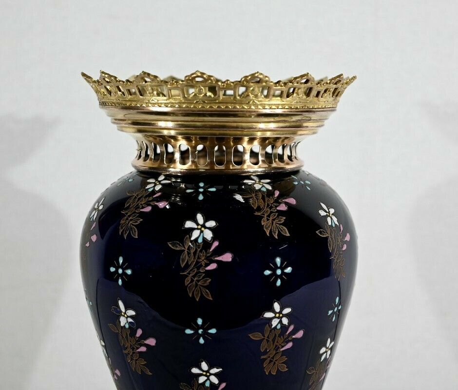 Ceramic And Gilt Bronze Vase, Manufacture Boch Frères Keramis – Late 19th Century photo vinterior