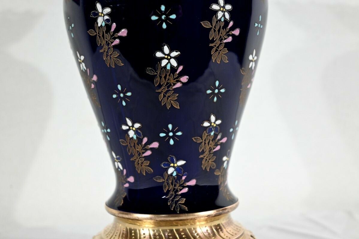 photo furniture Ceramic And Gilt Bronze Vase, Manufacture Boch Frères Keramis – Late 19th Century
