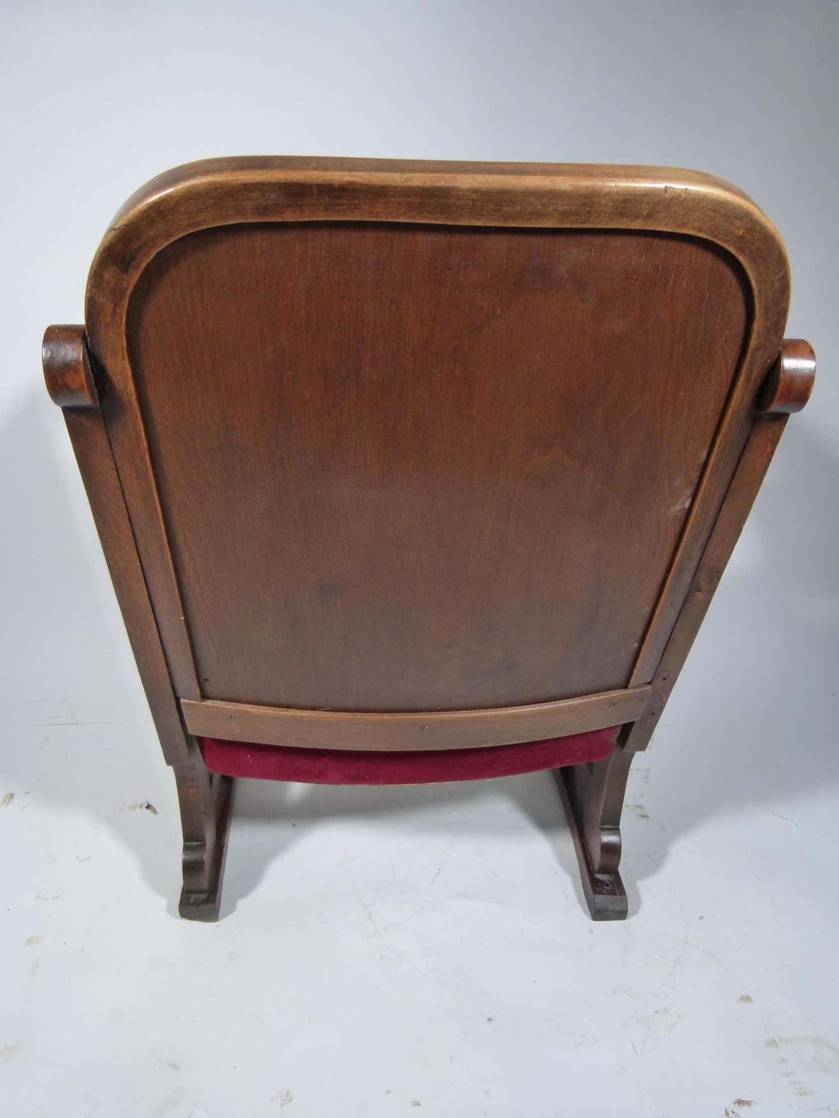 Early 20th Century Read Velvet Theatre Seat photo vintage