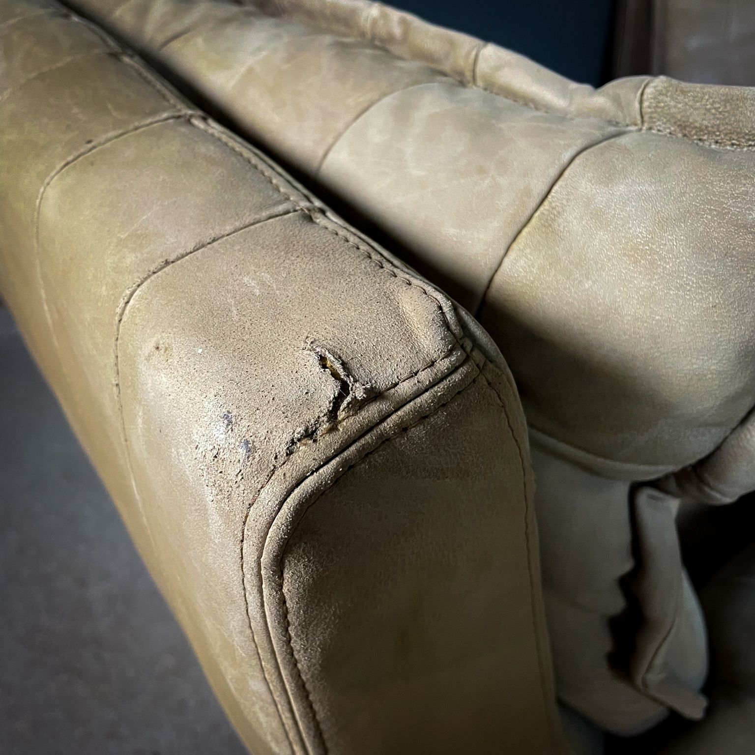 photo vinterior Laauser Midcentury Elements Corner Sofa   Natural Color / Sand Brown Patchwork Leather   5 Parts