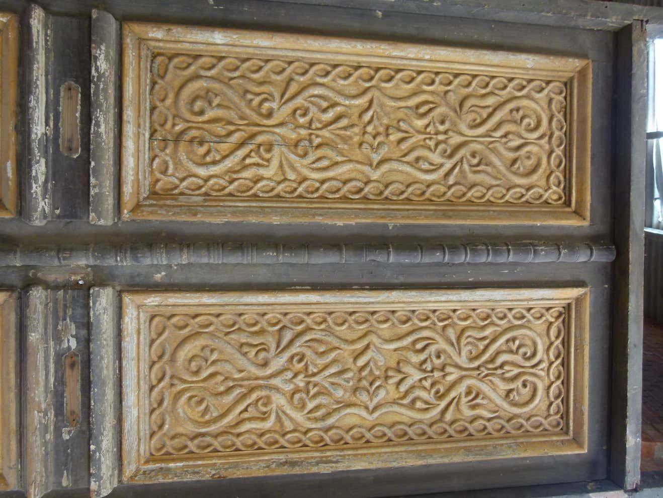19th Century Double Front Door In Art Nouveau Style, Spain photo Home Fixtures