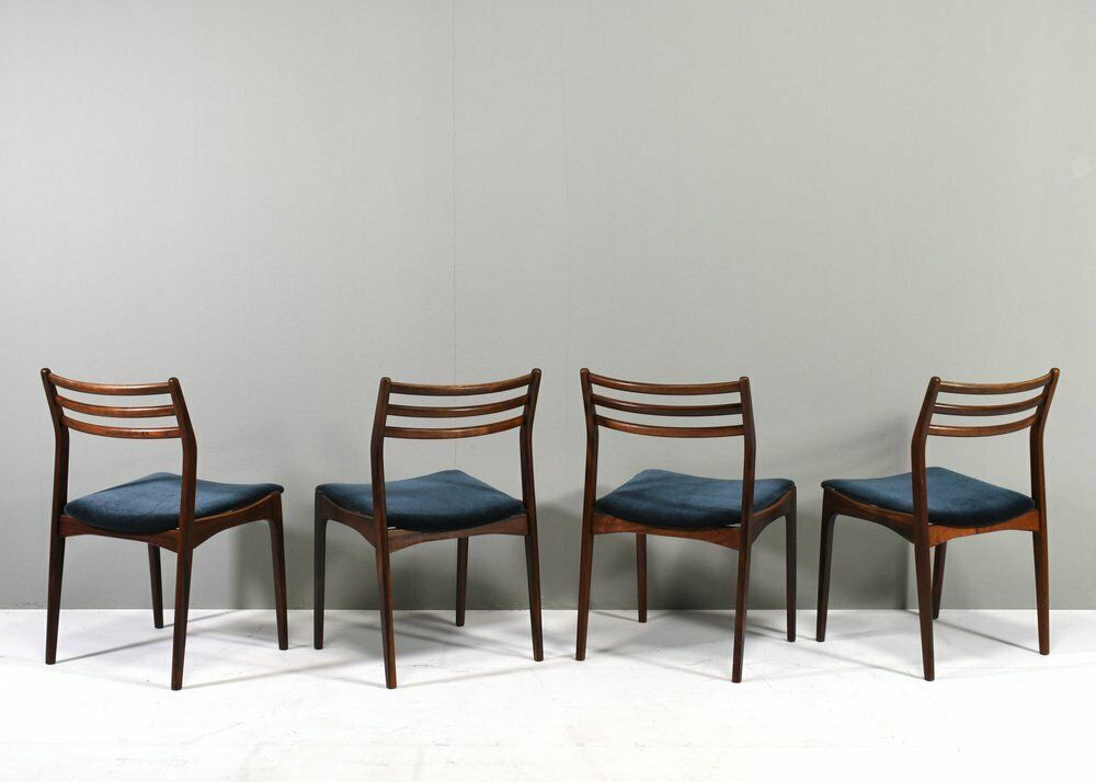 Scandinavian Danish Dining Chairs By Johannes Andersen, Denmark, 1960s, Set Of 4 photo vintage