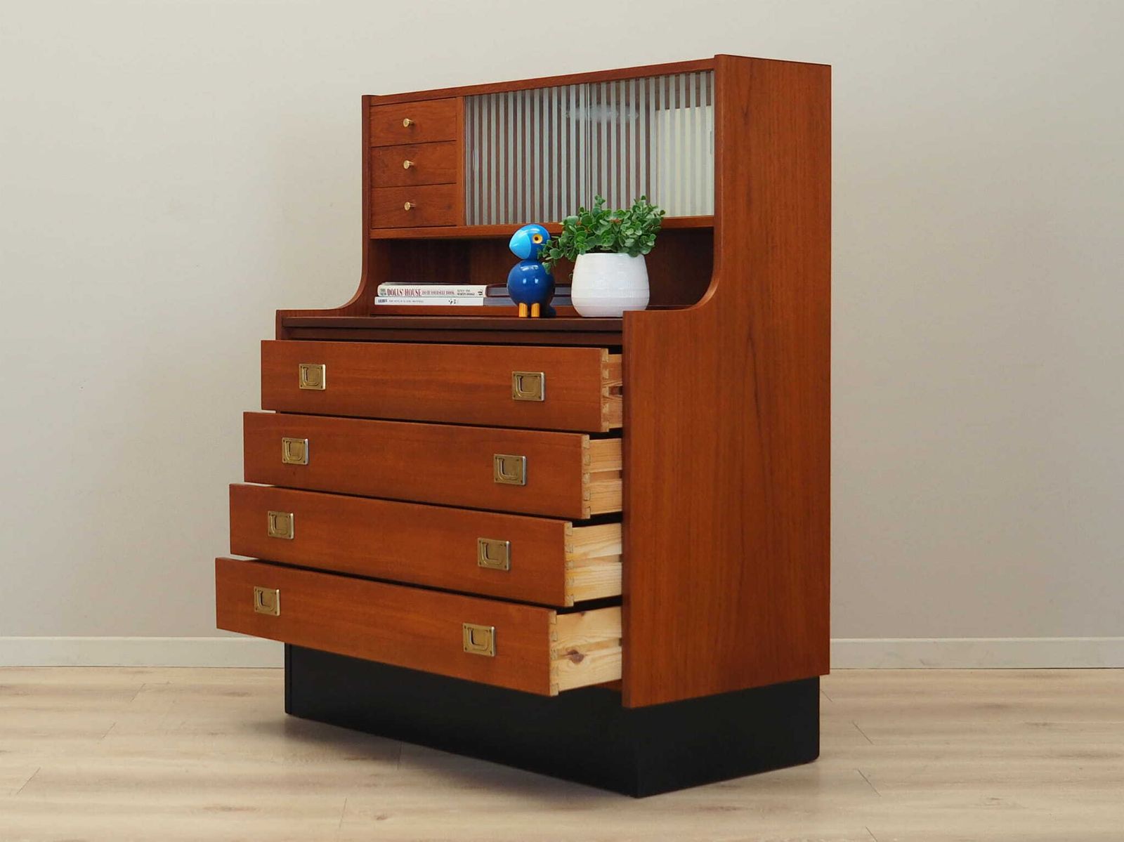 Teakhouten Secretaire, Deens Design, Jaren 1970, Productie: Denemarken photo for sale