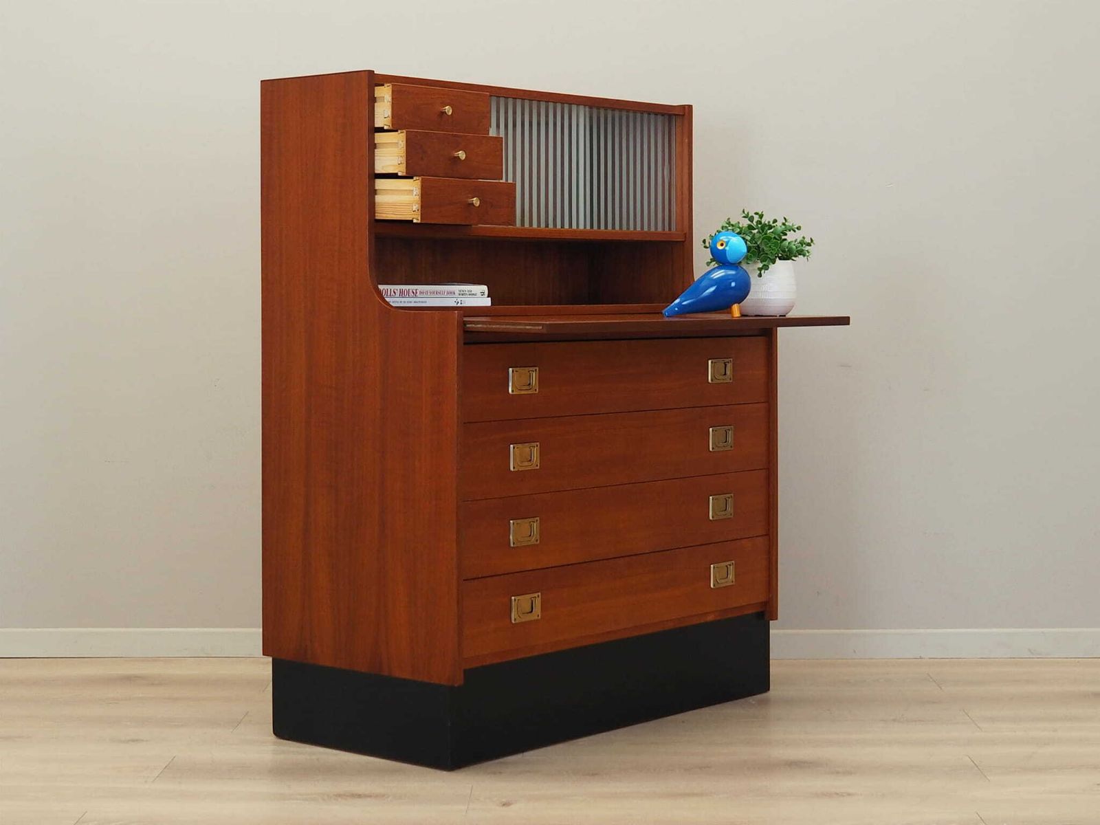 Teakhouten Secretaire, Deens Design, Jaren 1970, Productie: Denemarken photo 1359.0
