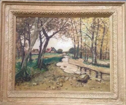 Vintage Original Oil Painting Dutch Signed Schmepers Framed On Board Art