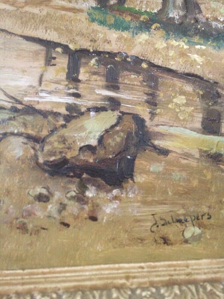 Vintage Original Oil Painting Dutch Signed Schmepers Framed On Board Art photo 195.0