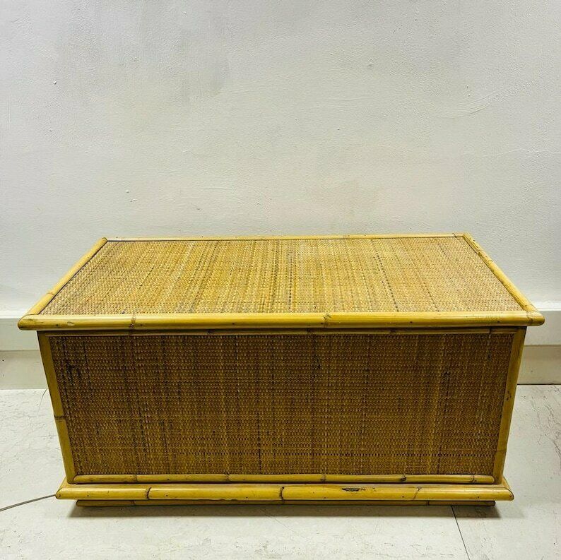 Dal Vera Cane And Bamboo Blanket Box photo for sale