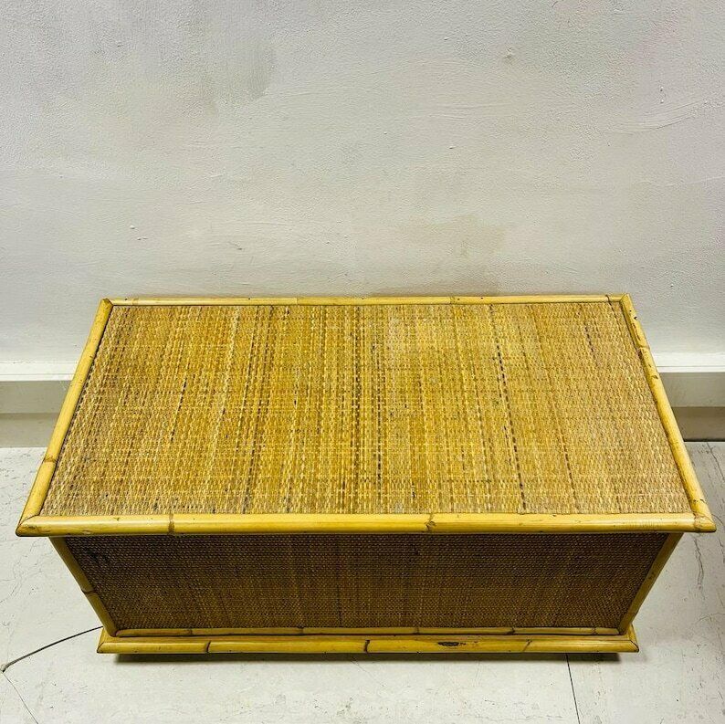 Dal Vera Cane And Bamboo Blanket Box photo Home Decor