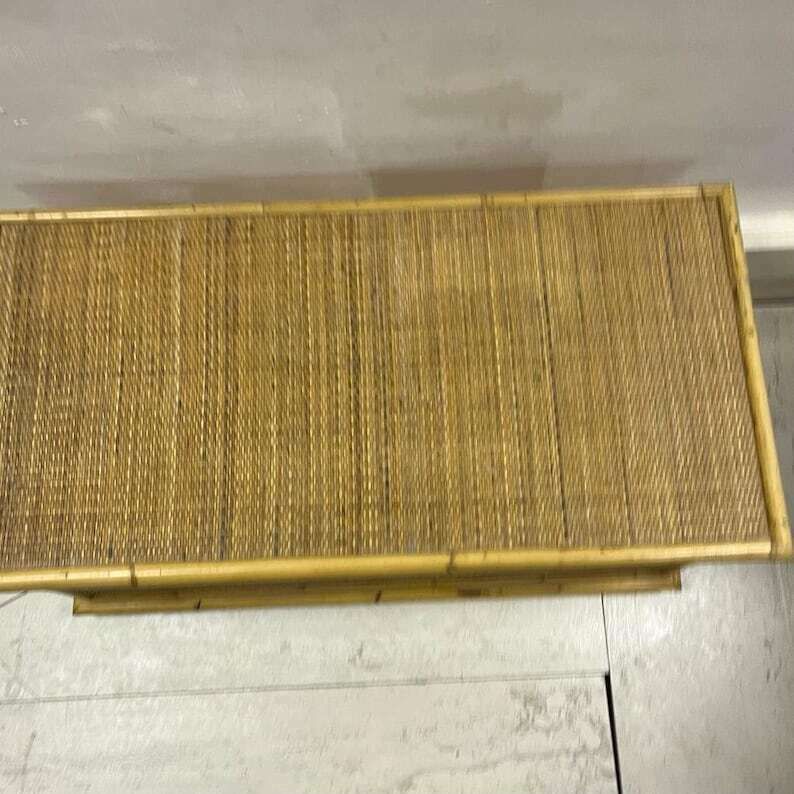 Dal Vera Cane And Bamboo Blanket Box photo vintage